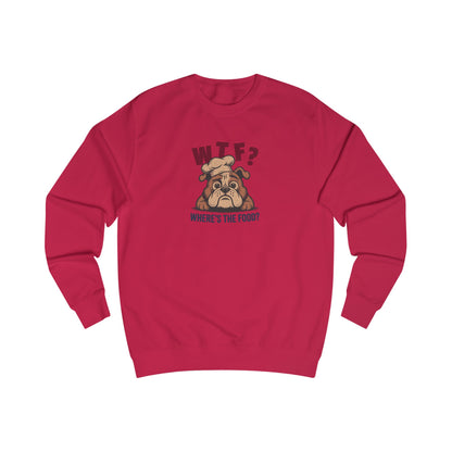 WTF? Where’s the Food? — Bulldog Chef Retro Sweatshirt (Light)