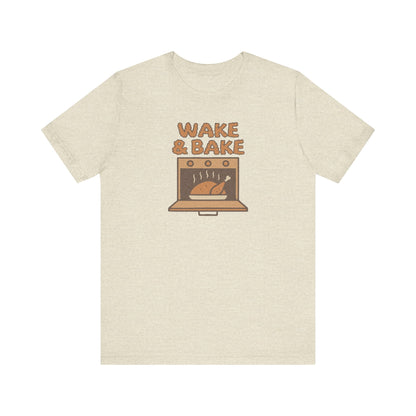 Wake & Bake — Retro Thanksgiving Turkey Tee (Light)