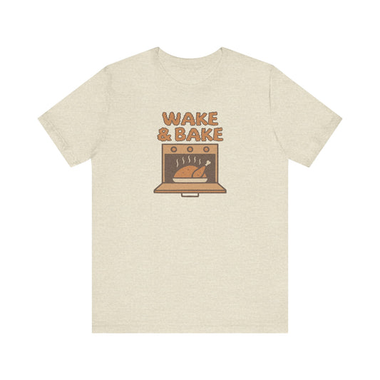 Wake & Bake — Retro Thanksgiving Turkey Tee (Light)