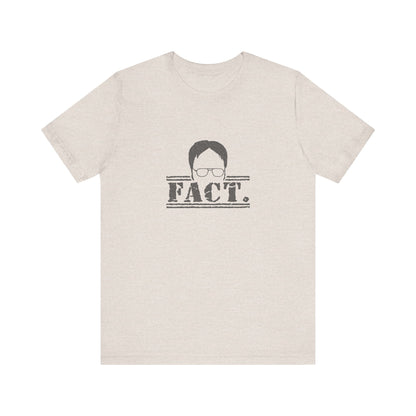 Dwight Schrute FACT. — The Office-Inspired Retro Tee (Light)