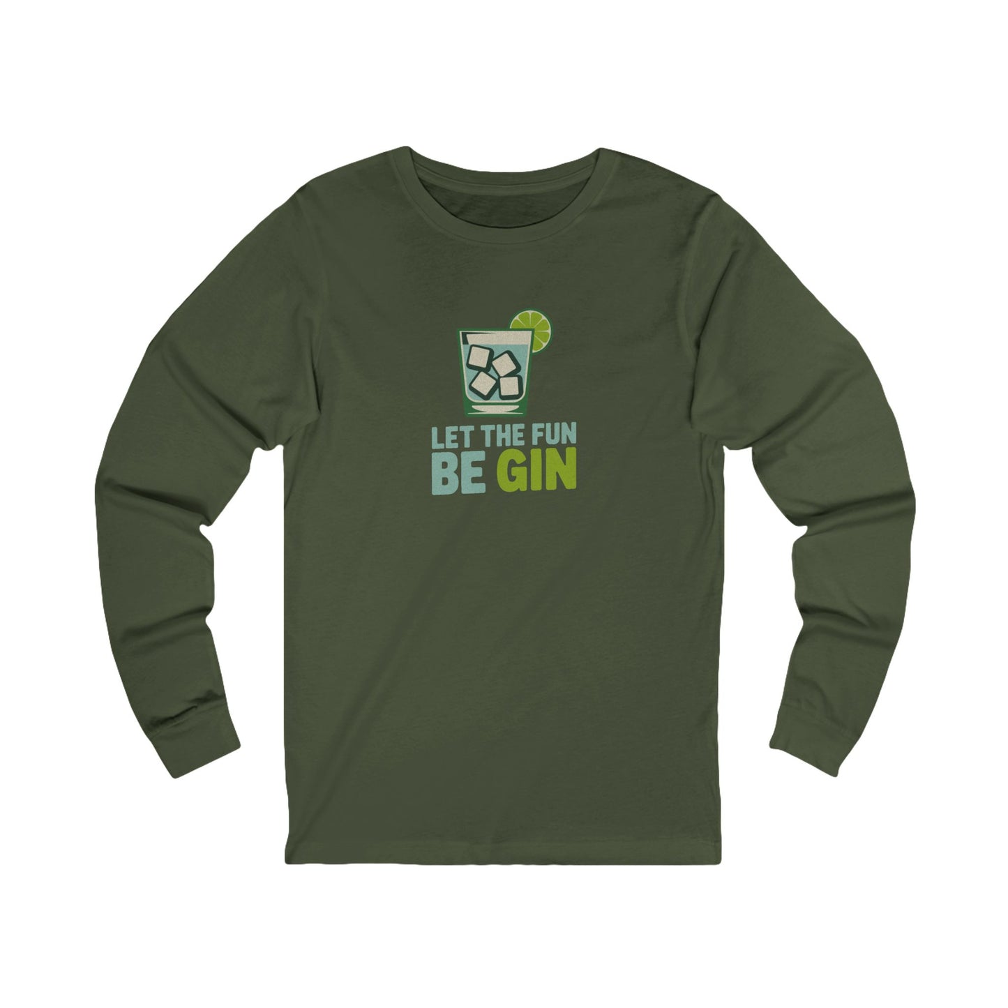 Party Starter: Let the Fun Be Gin – Cocktail Retro Long Sleeve (Dark)