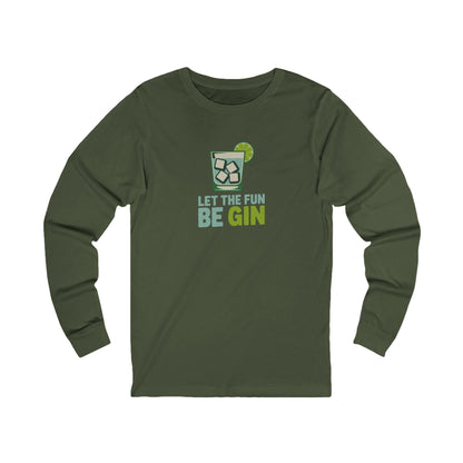 Party Starter: Let the Fun Be Gin – Cocktail Retro Long Sleeve (Dark)