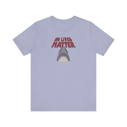 No Lives Matter — Jaws-Inspired Retro Tee (Light)