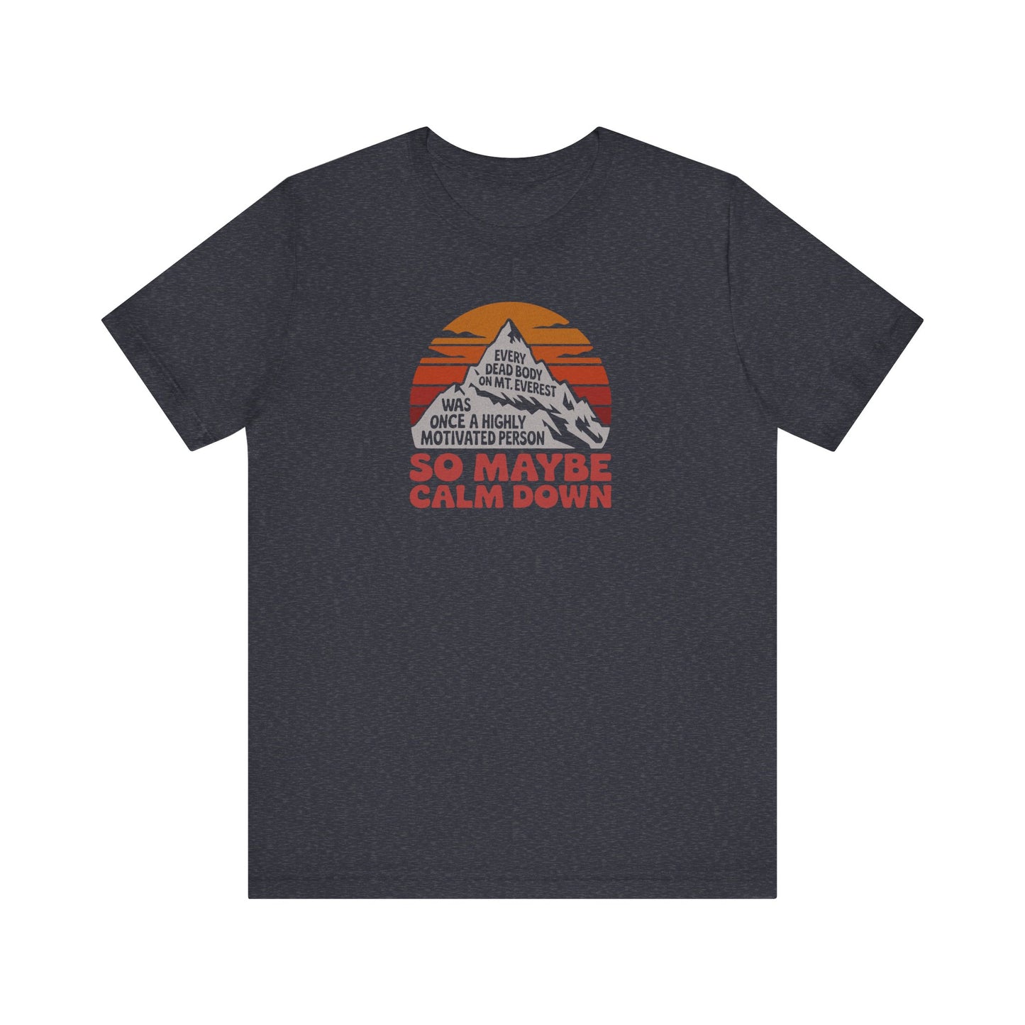Everything in Moderation (Especially Fitness) – Mount Everest Retro Tee (Dark)