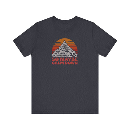 Everything in Moderation (Especially Fitness) – Mount Everest Retro Tee (Dark)