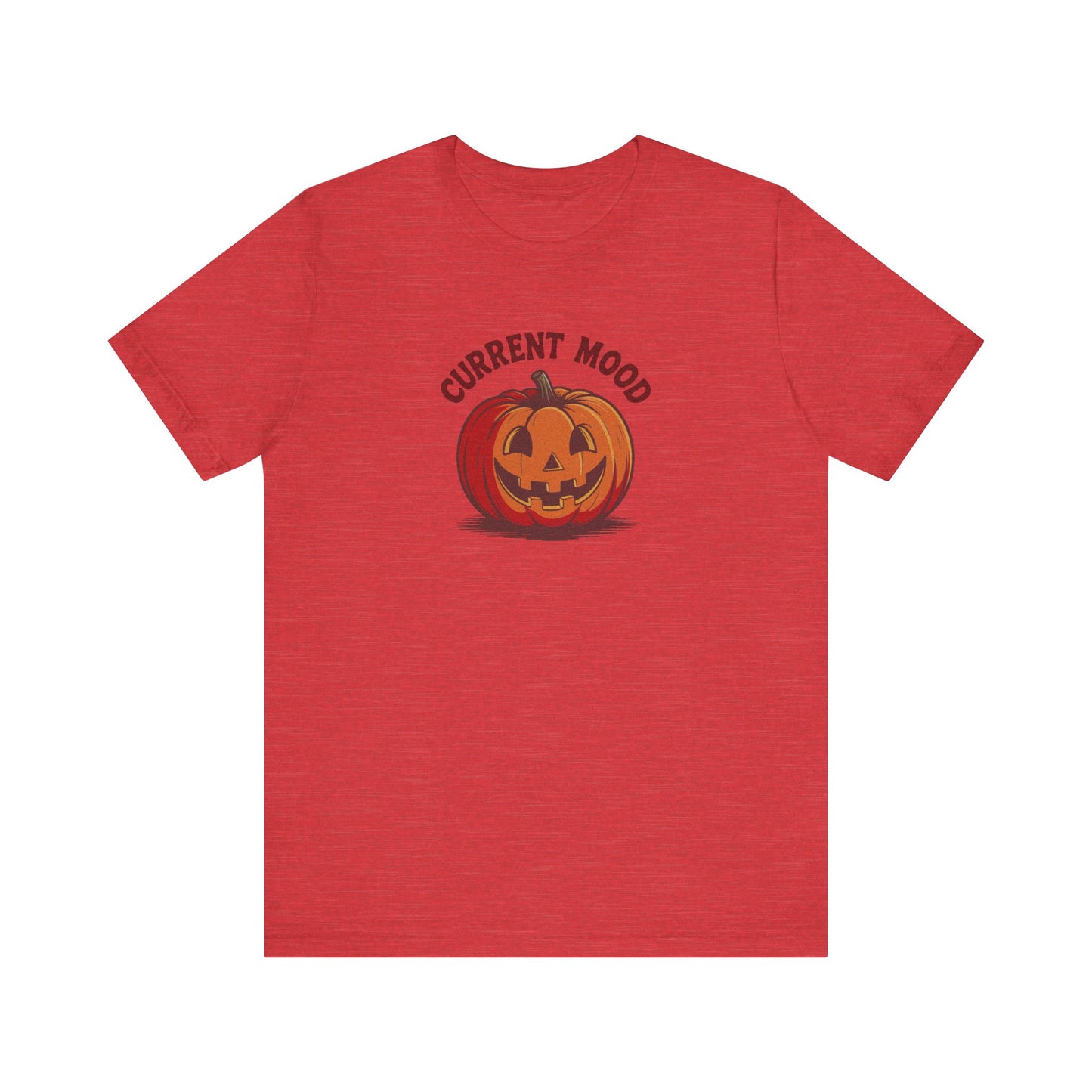 Current Mood (Classic Pumpkin) — Retro Halloween Tee (Light)
