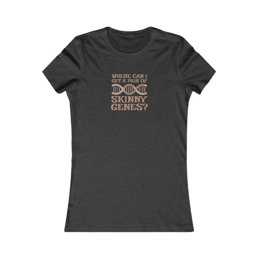 Pair of Skinny Genes — Retro Graphic Women's Tee (Dark)