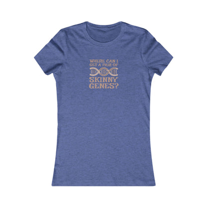 Pair of Skinny Genes — Retro Graphic Women's Tee (Dark)