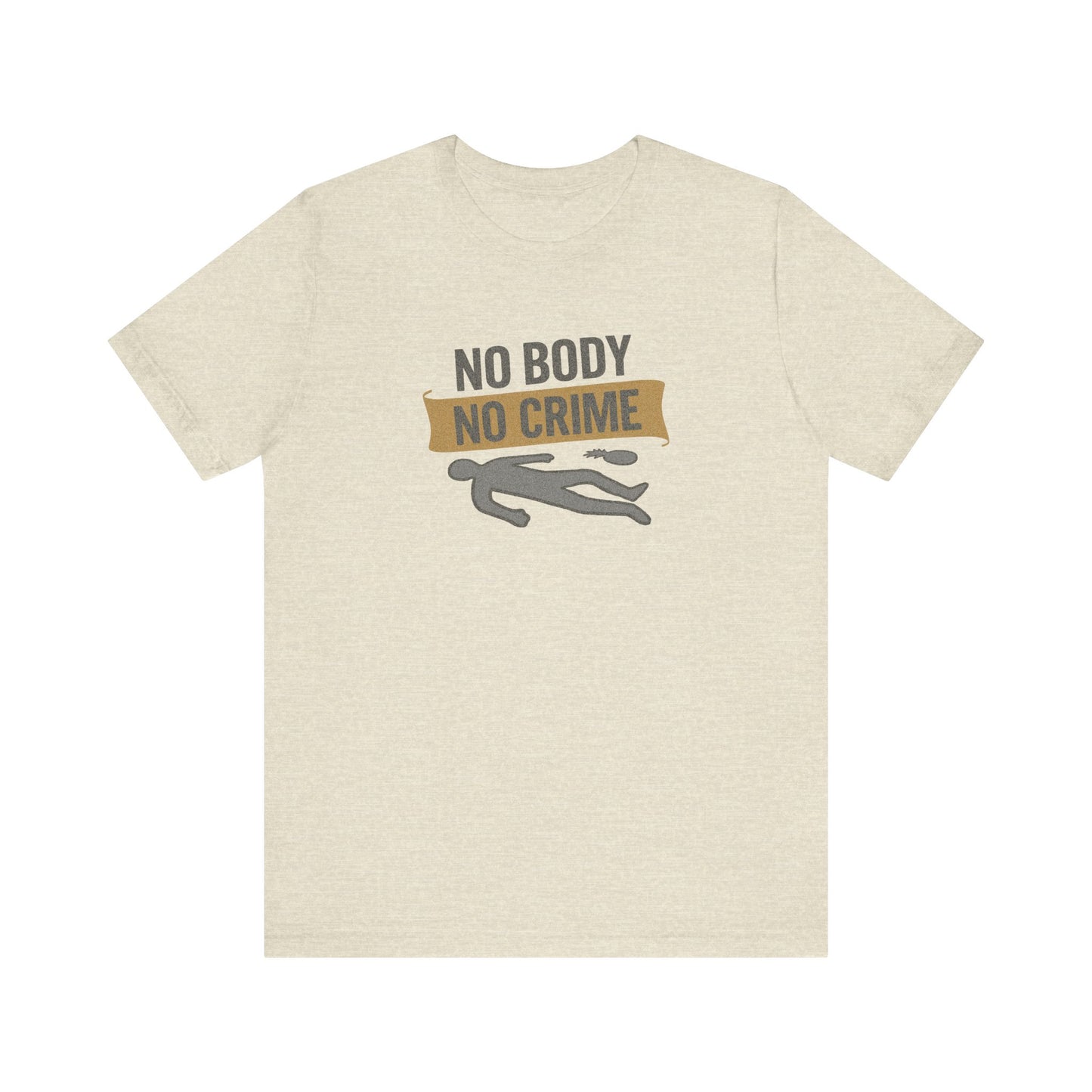 No Body, No Crime — Psych Crime Scene Retro Tee (Light)