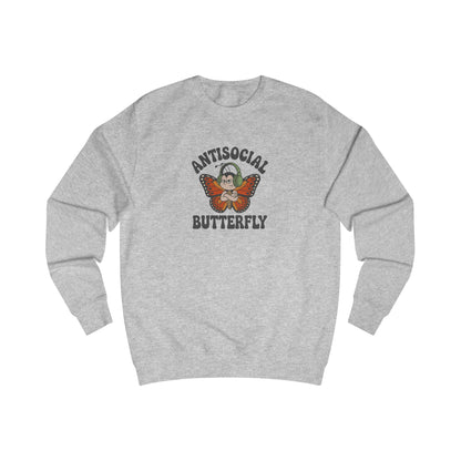 Antisocial Butterfly (Male) — Retro Workout Sweatshirt (Light)