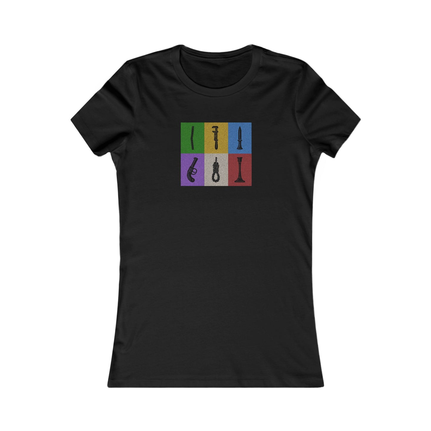 Six Ways Into the Evidence Locker — Clue Retro Women's Tee (Dark)