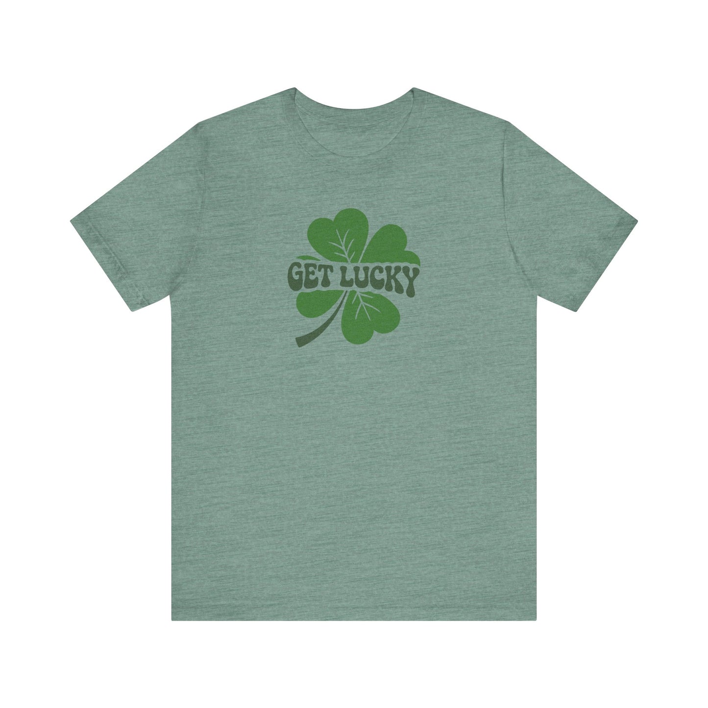 I’m Up All Night to Get Lucky — St. Patrick's Retro Tee (Light)