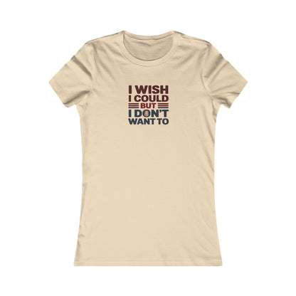 I Wish I Could, But I Don't Want To — Phoebe Buffay Retro Women's Tee (Light)