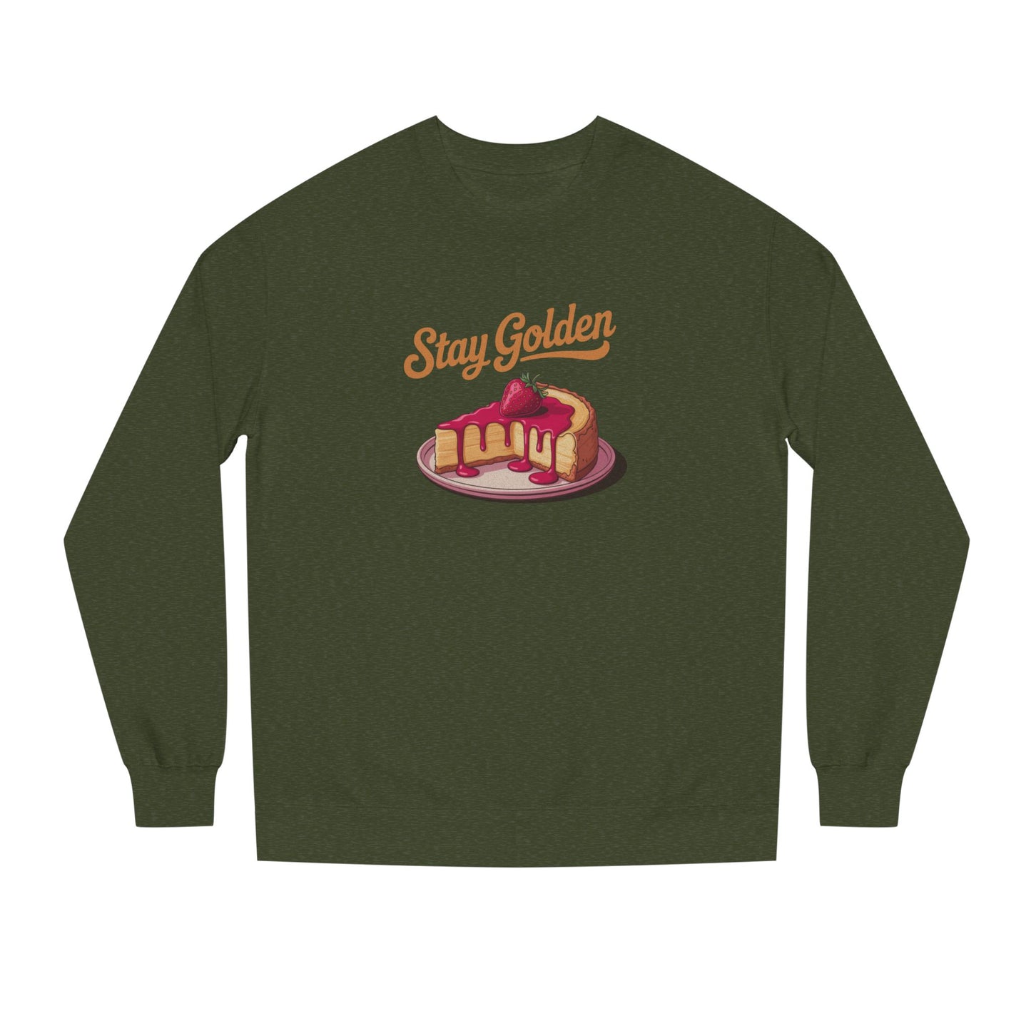 Stay Golden — Retro Cheesecake Graphic Sweatshirt (Dark)