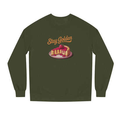 Stay Golden — Retro Cheesecake Graphic Sweatshirt (Dark)