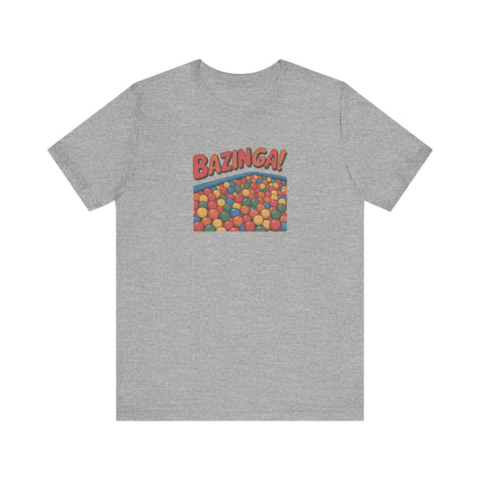 Bazinga! Ball Pit — Big Bang Theory Retro Tee (Light)