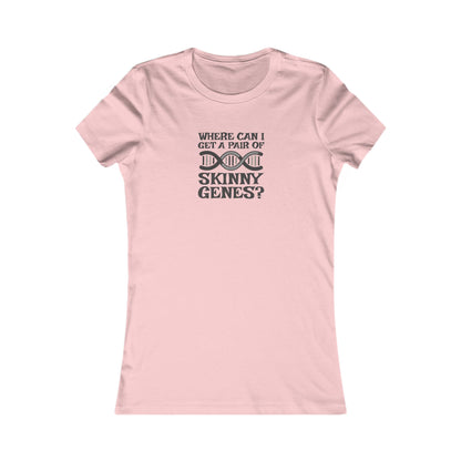 Pair of Skinny Genes — Retro Graphic Women's Tee (Light)