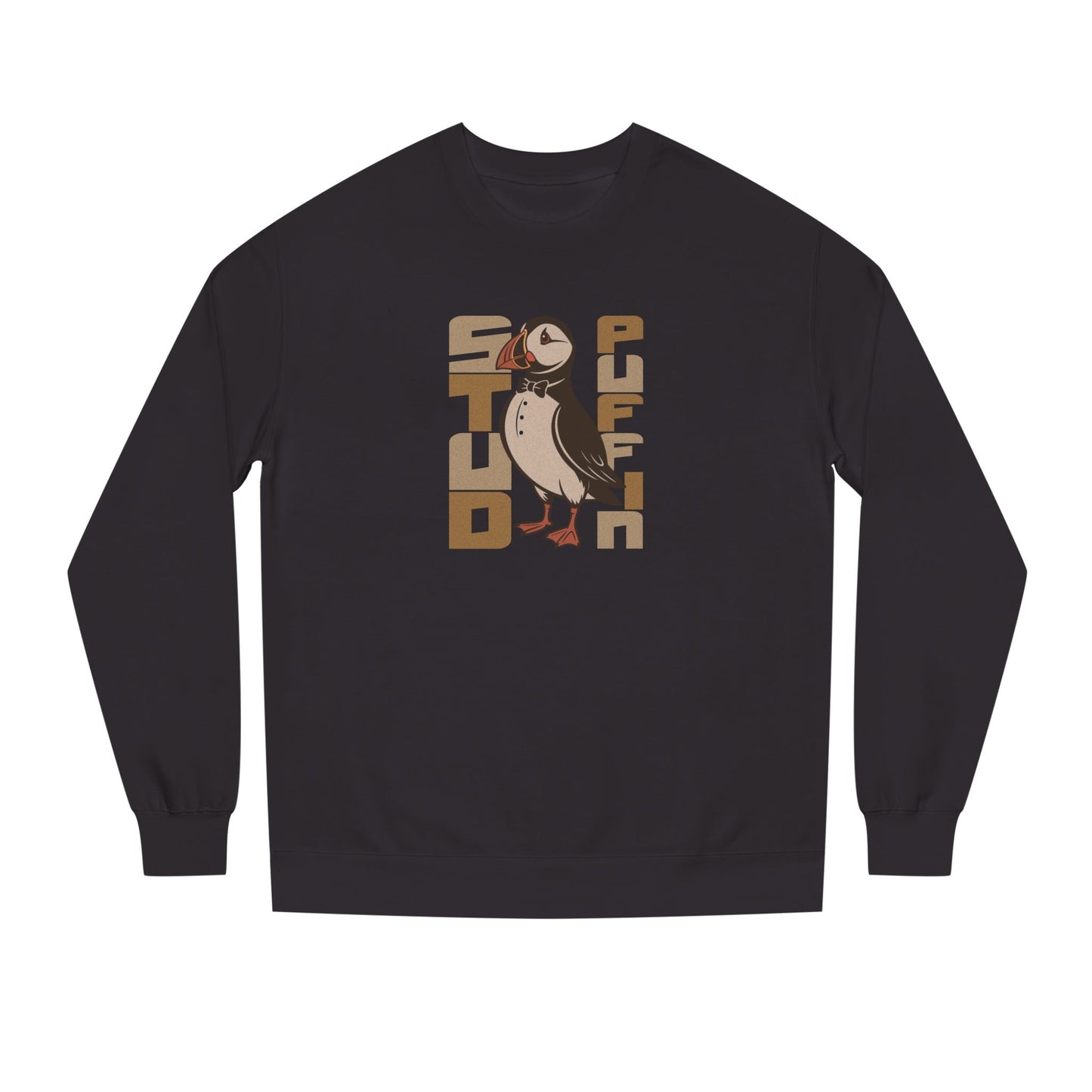 Stud Puffin, Licensed to Chill – Spy-Bird Retro Sweatshirt (Dark)