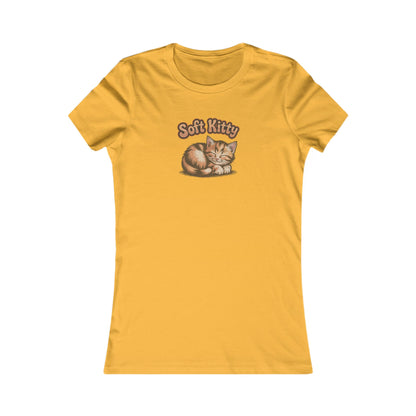 Soft Kitty Sick-Day Lullaby — Big Bang Theory Retro Women's Tee (Light)