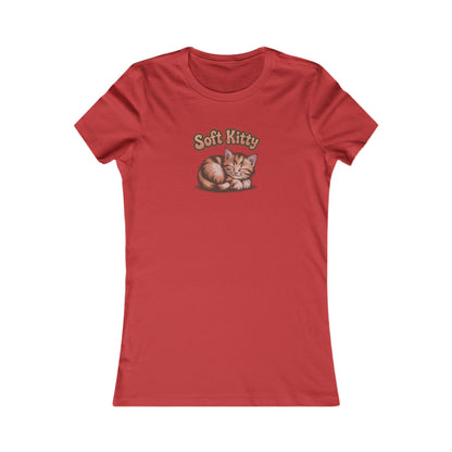 Soft Kitty Sick-Day Lullaby — Big Bang Theory Retro Women's Tee (Light)