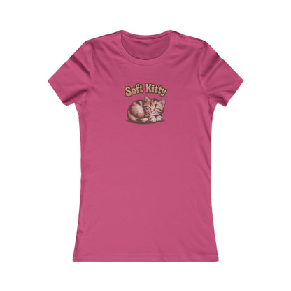 Soft Kitty Sick-Day Lullaby — Big Bang Theory Retro Women's Tee (Light)