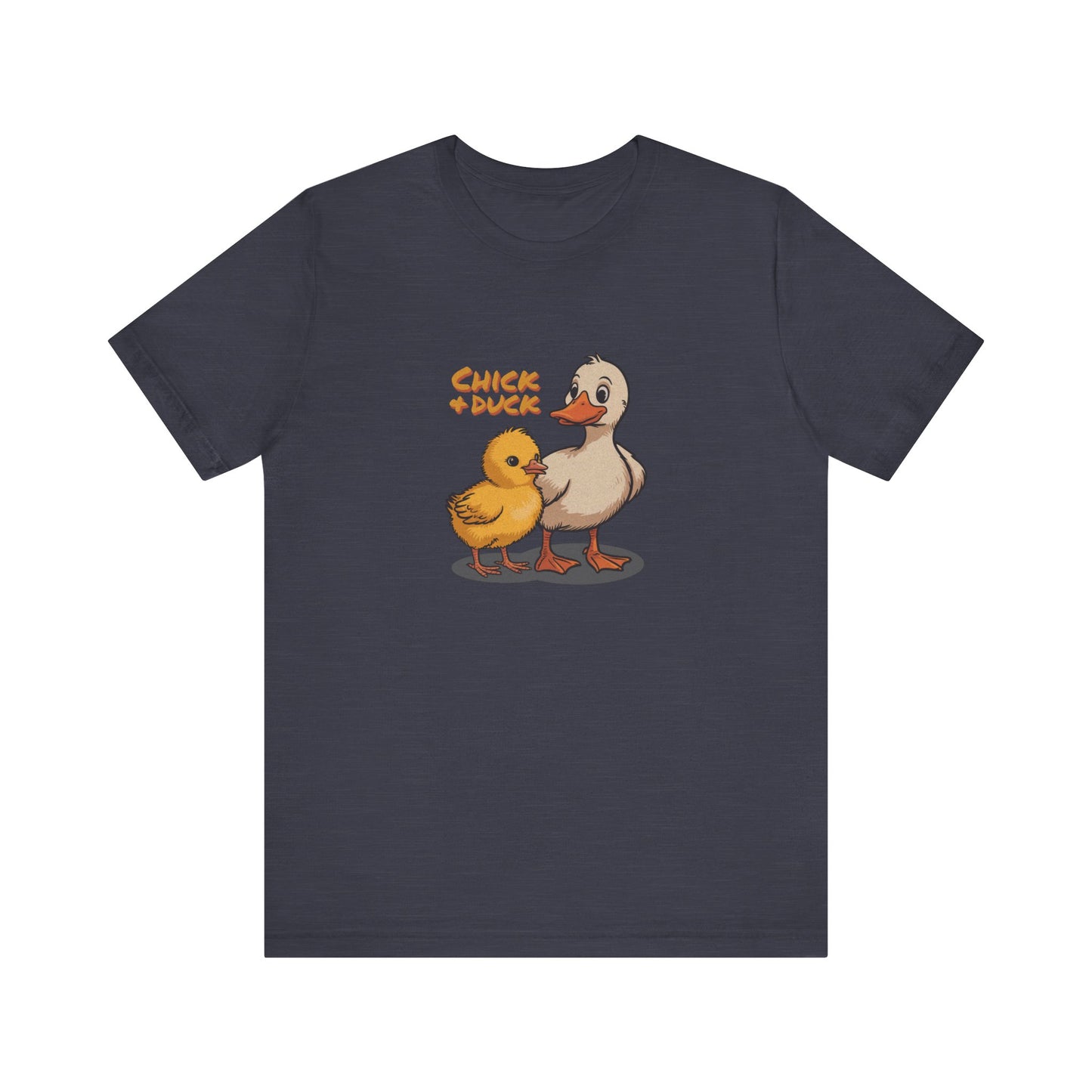 The Chick and the Duck — Friends Retro Tee (Dark)
