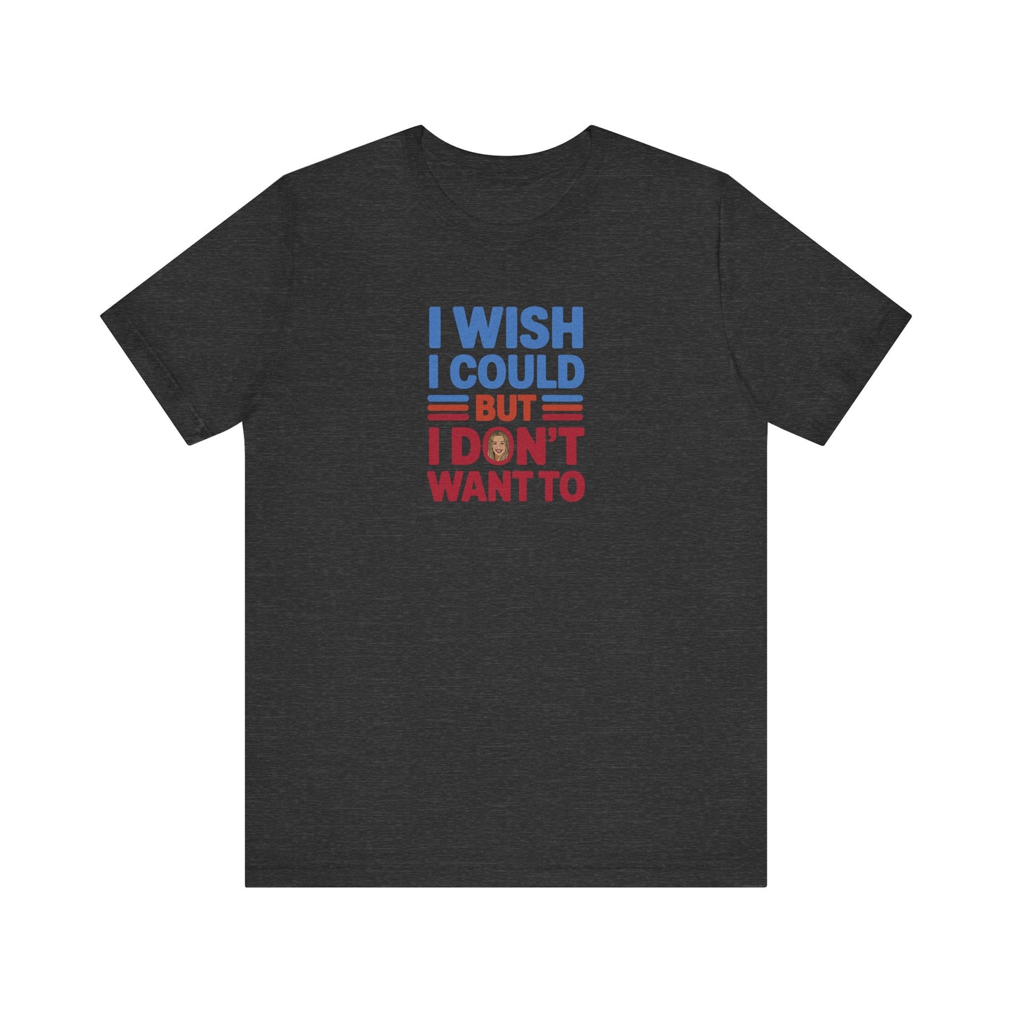 I Wish I Could, But I Don't Want To — Phoebe Buffay Retro Tee (Dark)