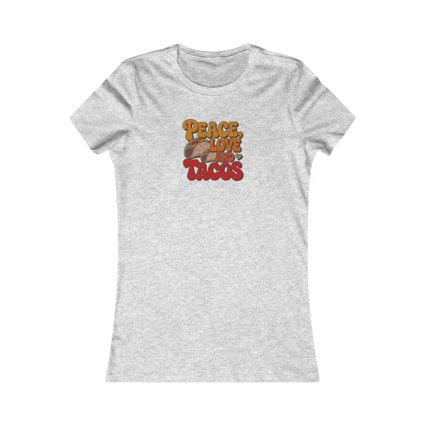 Peace, Love, and Tacos — Retro Foodie Women's Tee (Light)