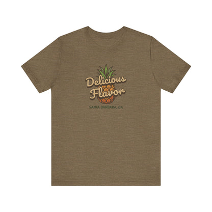 Delicious Flavor — Santa Barbara Pineapple Retro Tee (Light)