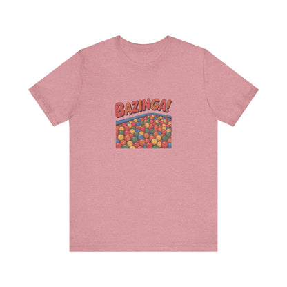 Bazinga! Ball Pit — Big Bang Theory Retro Tee (Light)