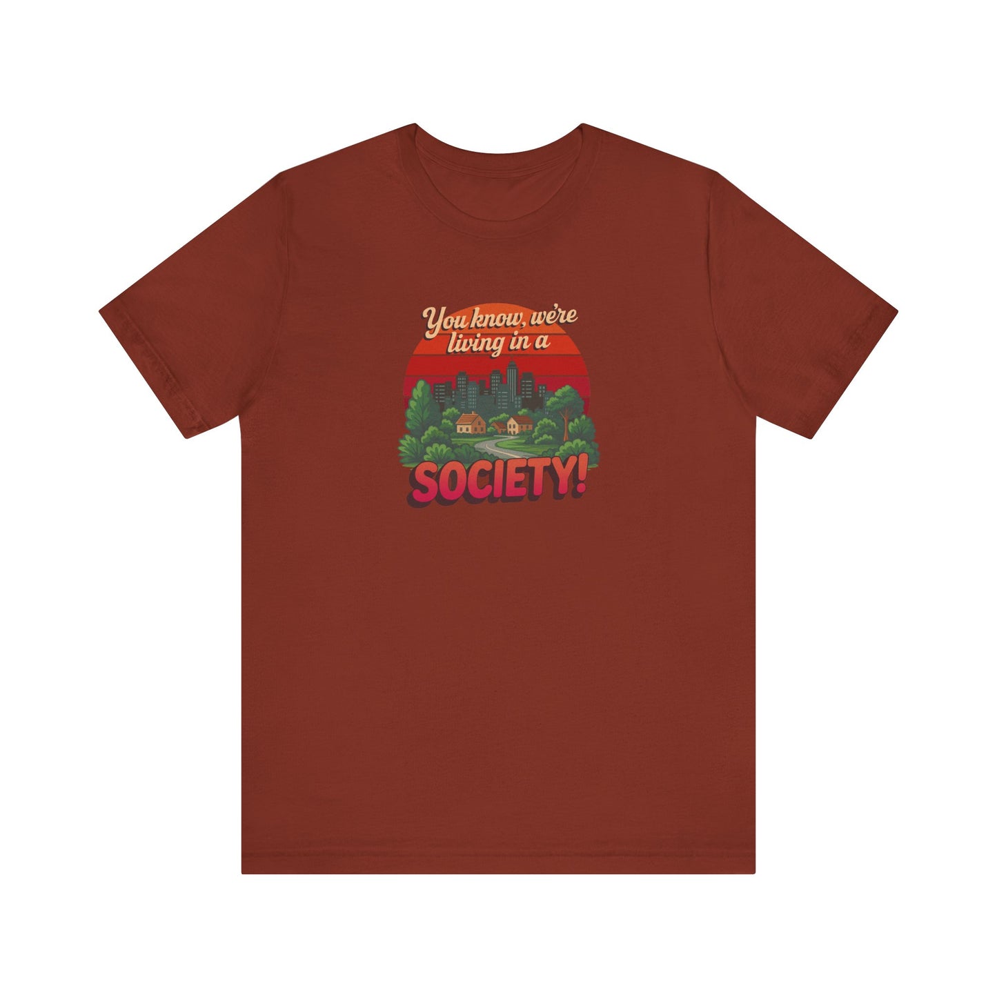 We’re Living in a Society! — Seinfeld Retro Tee (Dark)