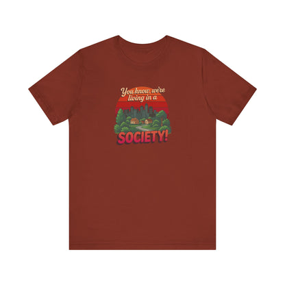 We’re Living in a Society! — Seinfeld Retro Tee (Dark)