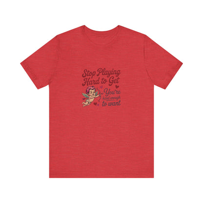 Stop Playing Hard to Get — Retro Cupid Tee (Light)