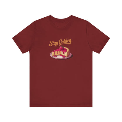 Stay Golden — Retro Cheesecake Graphic Tee (Dark)