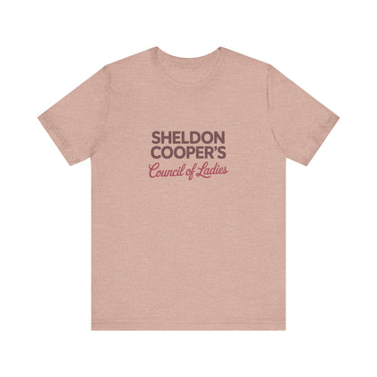 Sheldon Cooper’s Council of Ladies — TBBT Retro Tee (Light)