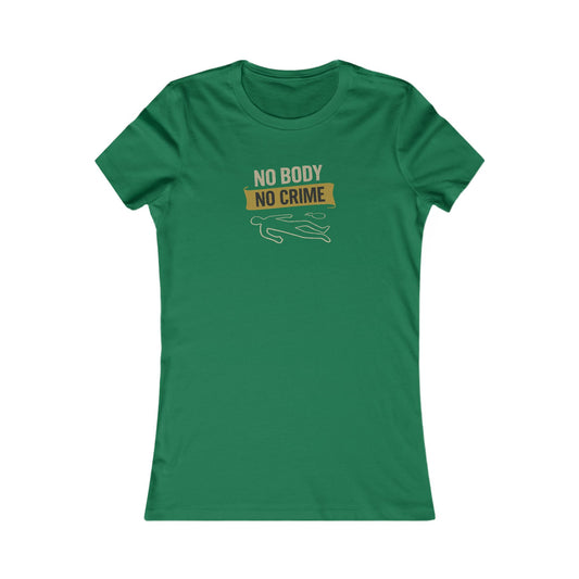 No Body, No Crime — Psych Crime Scene Retro Women's Tee (Dark)
