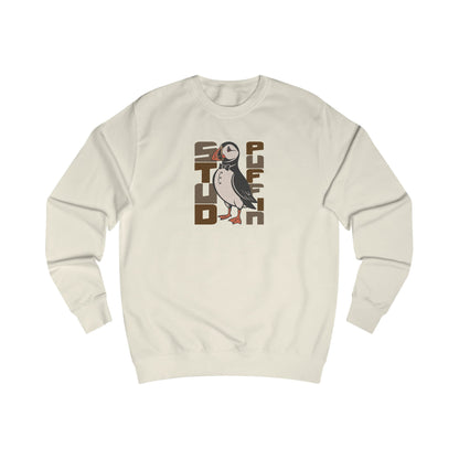 Stud Puffin, Licensed to Chill – Spy-Bird Retro Sweatshirt (Light)