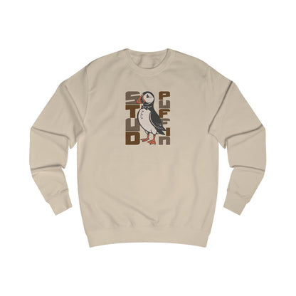Stud Puffin, Licensed to Chill – Spy-Bird Retro Sweatshirt (Light)