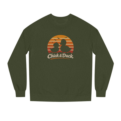 The Chick and the Duck — Friends Retro Sweatshirt (Dark)