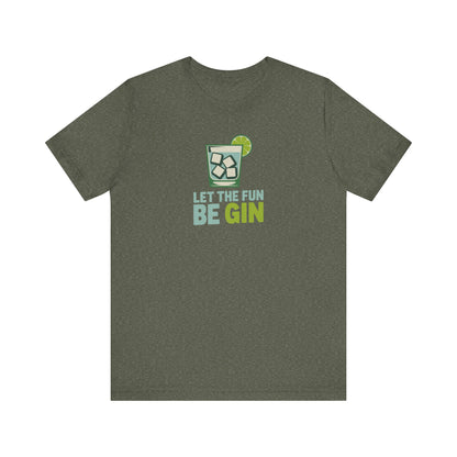 Party Starter: Let the Fun Be Gin – Cocktail Retro Tee (Dark)