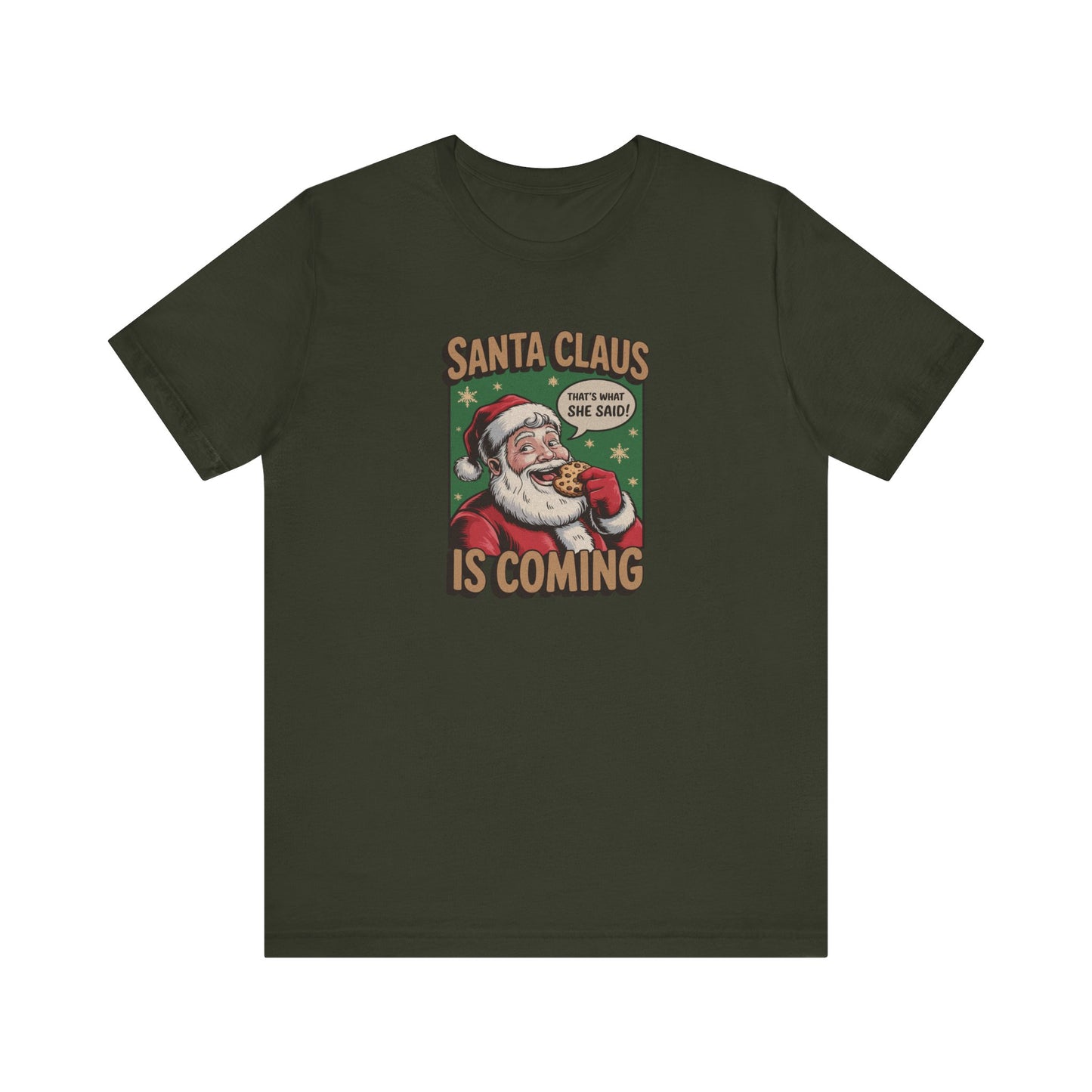 Santa Claus is Coming — Vintage Christmas Tee (Dark)