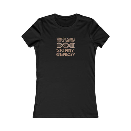 Pair of Skinny Genes — Retro Graphic Women's Tee (Dark)