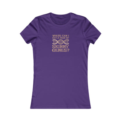 Pair of Skinny Genes — Retro Graphic Women's Tee (Dark)