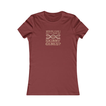 Pair of Skinny Genes — Retro Graphic Women's Tee (Dark)