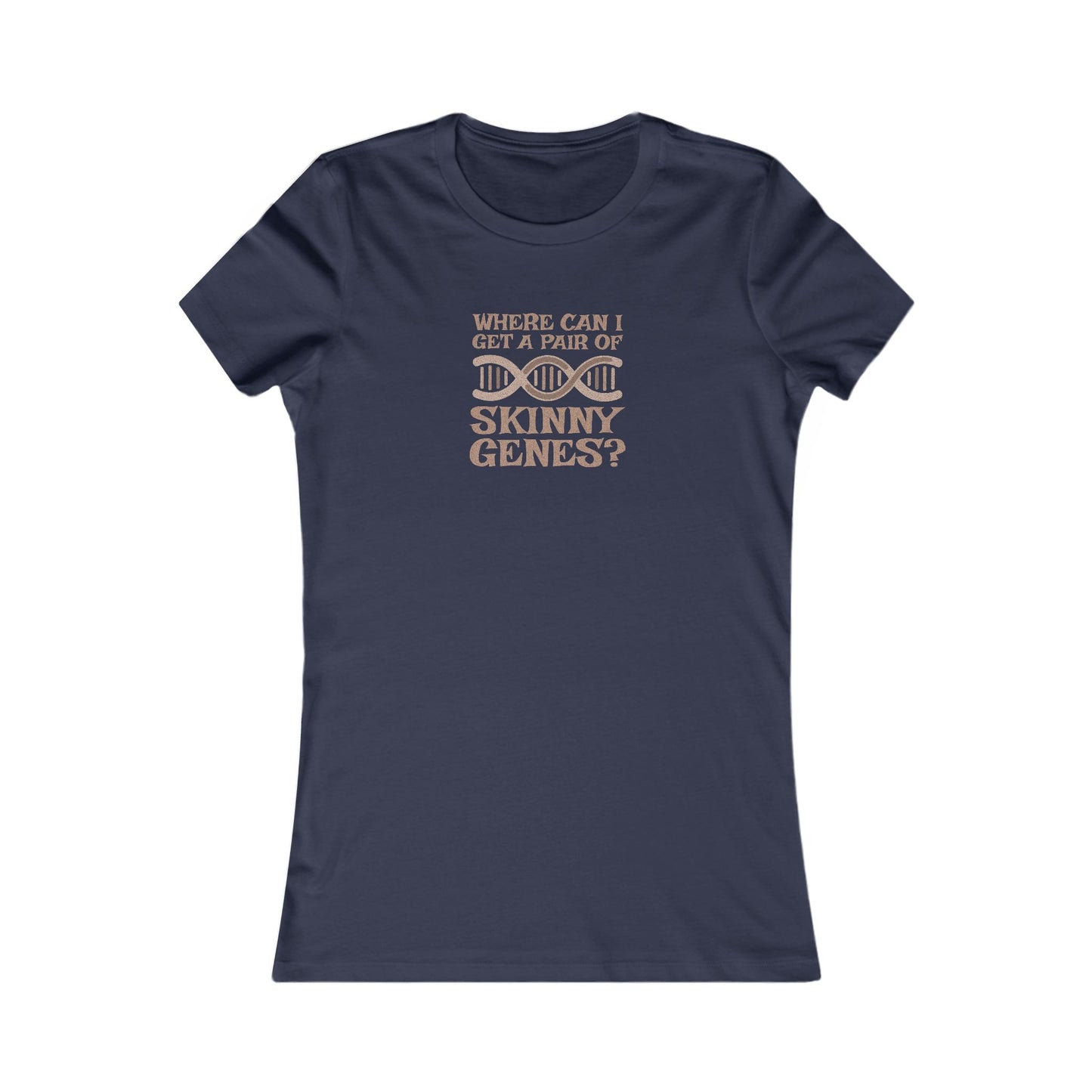 Pair of Skinny Genes — Retro Graphic Women's Tee (Dark)