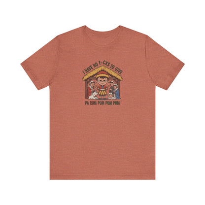 I Have No F*cks to Give — Little Drummer Boy Retro Tee (Light)