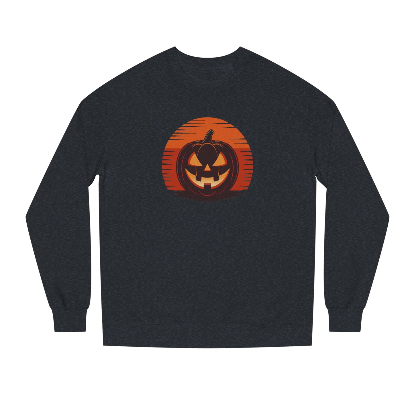Retro Jack: Sliced Sunset — Halloween Sunset Sweatshirt (Dark)