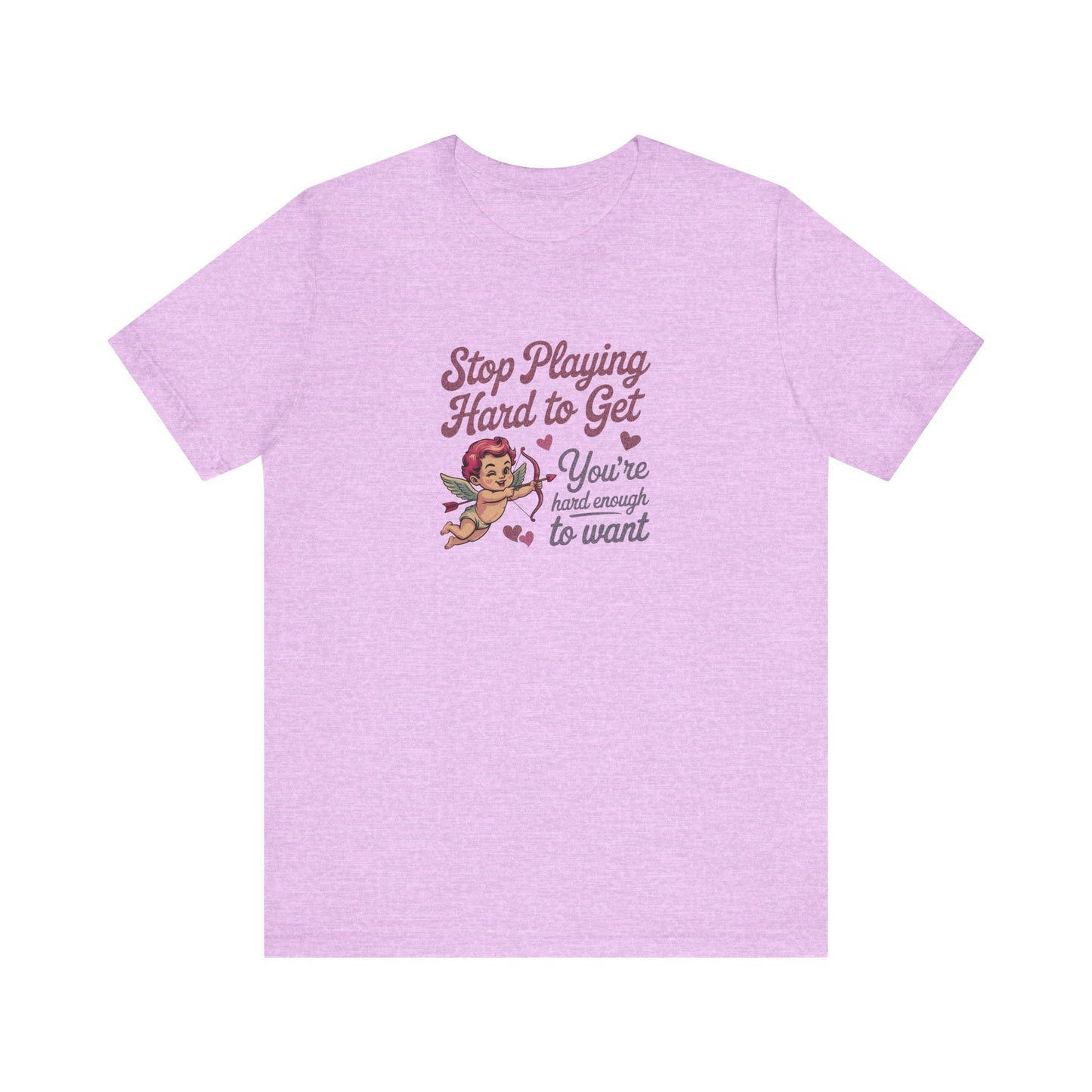 Stop Playing Hard to Get — Retro Cupid Tee (Light)