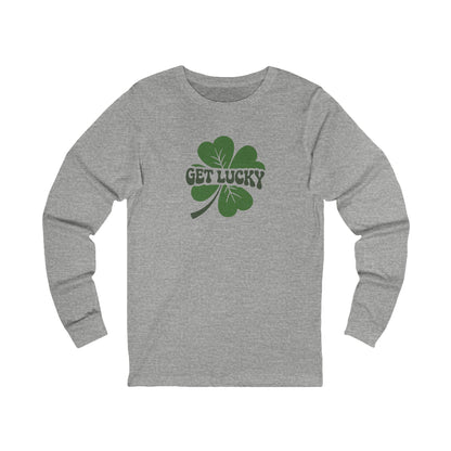 I’m Up All Night to Get Lucky — St. Patrick's Retro Long Sleeve (Light)