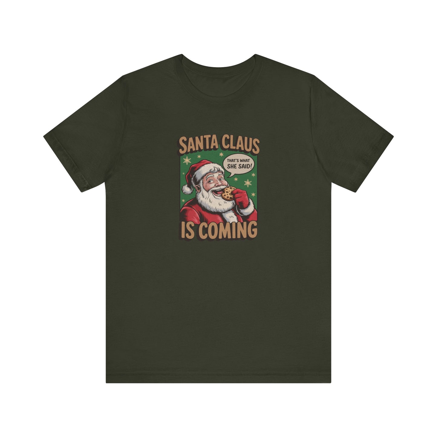 Santa Claus is Coming — Vintage Christmas Tee (Dark)